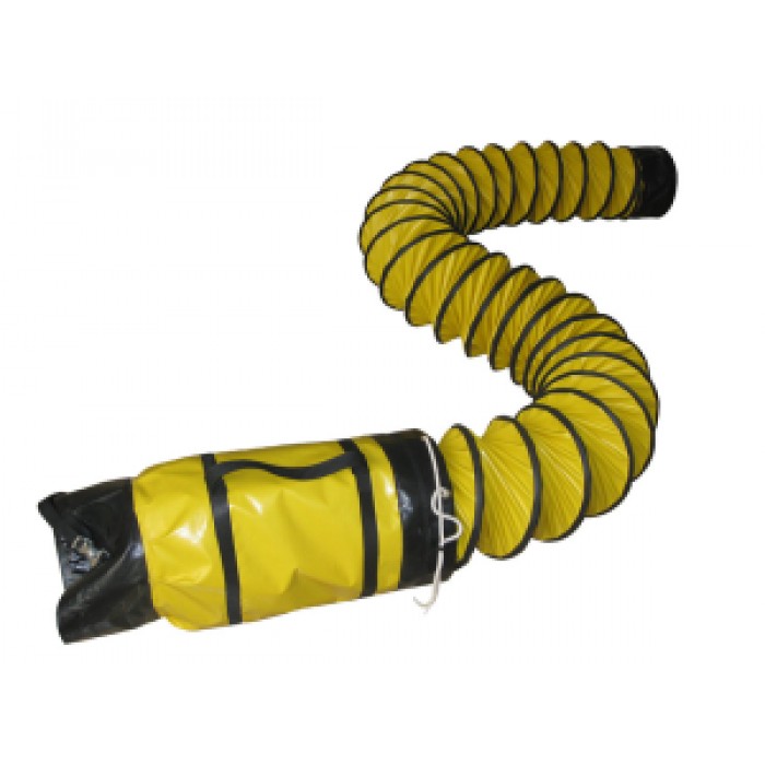 Tuyau flexible jaune dans un sac de 8'' x 25' 